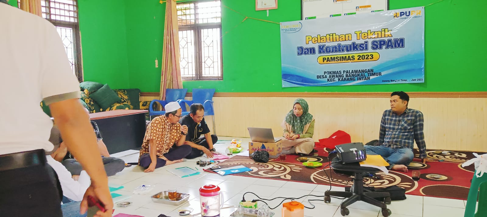  Pelatihan Teknik dan Konstruksi SPAM Pamsimas Tahun 2023 Sukses Digelar di Desa Awang Bangkal Timur
